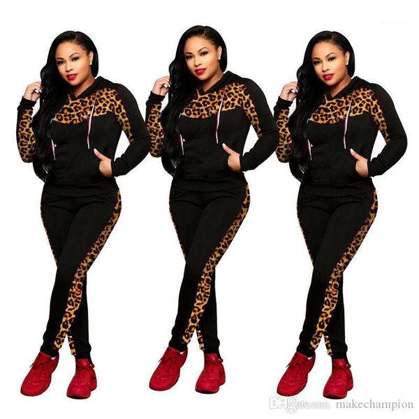 sleeve womens tracksuits sport female clothing leopard printed women two piece outfits hooded panelled long, Gray
sleeve womens tracksuits sport female clothing leopard printed women two piece outfits hooded panelled long, Gray
