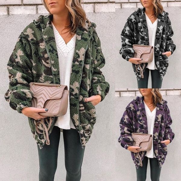 dropshipping autumn winter womens designer cashmere coats camouflage printed fleece hooded hoodie coats plus size women clothing, Black
dropshipping autumn winter womens designer cashmere coats camouflage printed fleece hooded hoodie coats plus size women clothing, Black
