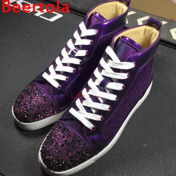 brand beertola men's casual flats shoes bling crystal round toe lace up leisure style designers mixed color chaussures male, Black
brand beertola men's casual flats shoes bling crystal round toe lace up leisure style designers mixed color chaussures male, Black