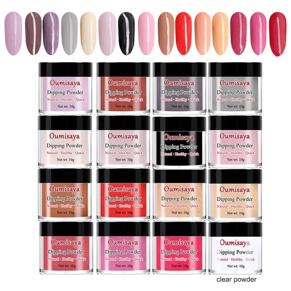clear powder with 15 colors dip powder set including pink/purple/red/grey/black/ shimmer colors oumisaya nail dipping powder kit xs1603, Silver;gold
clear powder with 15 colors dip powder set including pink/purple/red/grey/black/ shimmer colors oumisaya nail dipping powder kit xs1603, Silver;gold