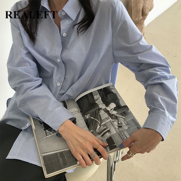 realeft autumn new 2020 vintage striped women's shirts blouses button long sleeve female side split casual loose shirts korean, White
realeft autumn new 2020 vintage striped women's shirts blouses button long sleeve female side split casual loose shirts korean, White