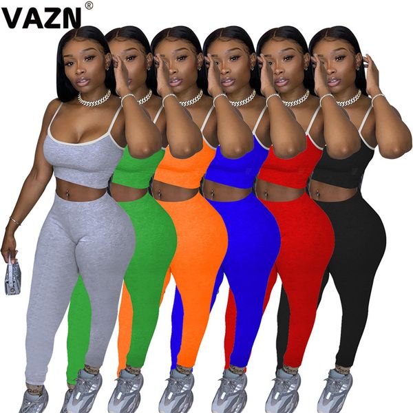 women's tracksuits vazn 2021 summer lady 6 colors 2-piece long set spaghetti strap short pants casual daily sets, Gray
women's tracksuits vazn 2021 summer lady 6 colors 2-piece long set spaghetti strap short pants casual daily sets, Gray