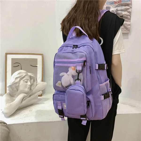 schoolbag female korean harajuku style college students wild large capacity tooling male backpack travel couple bags sac a dos
schoolbag female korean harajuku style college students wild large capacity tooling male backpack travel couple bags sac a dos