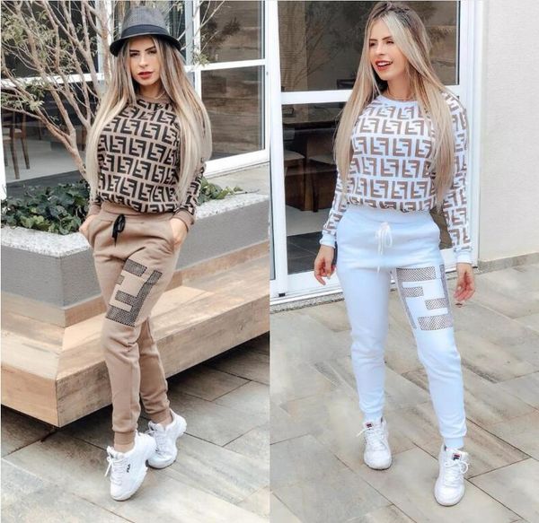 2020 new fd european and american classic fashion autumn and winter womens long-sleeved sports casual suit sweater pants suit, White
2020 new fd european and american classic fashion autumn and winter womens long-sleeved sports casual suit sweater pants suit, White