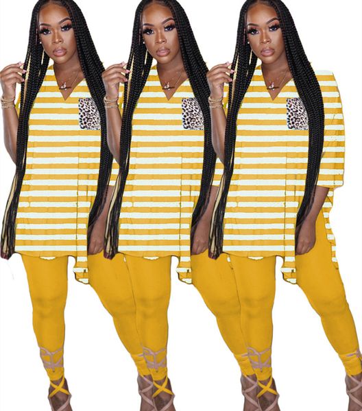 women clothing sets v-neck striped blouse oversized tshirt legging pants tracksuit long sleeve outfits autumn sweat suit d8402, White
women clothing sets v-neck striped blouse oversized tshirt legging pants tracksuit long sleeve outfits autumn sweat suit d8402, White