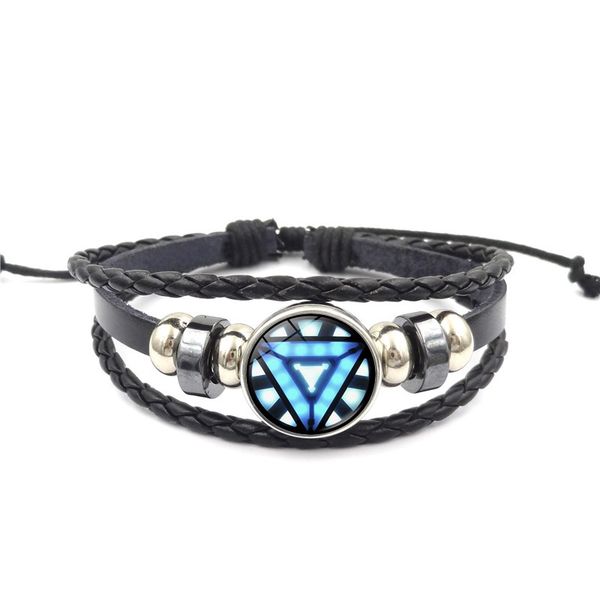 handmade diy leather braided bracelet iron man arc reactor glass buckle charm bracelet the 4 jewelry, Golden;silver
handmade diy leather braided bracelet iron man arc reactor glass buckle charm bracelet the 4 jewelry, Golden;silver