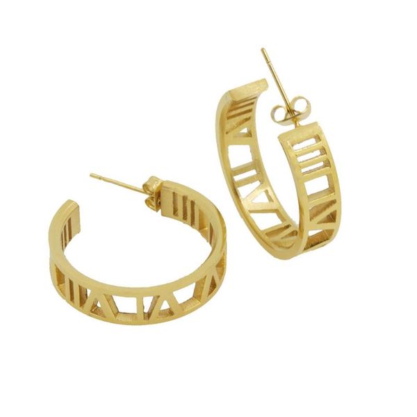 stud fashion jewelry roman numerals earrings stainless steel gold colour lover for women piercing, Golden;silver
stud fashion jewelry roman numerals earrings stainless steel gold colour lover for women piercing, Golden;silver