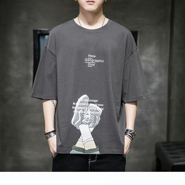 2020 summer fifth sleeve cotton t-shirt personalized men's youth pop loose big yards short sleeve short-sleeve youth, White;black
2020 summer fifth sleeve cotton t-shirt personalized men's youth pop loose big yards short sleeve short-sleeve youth, White;black