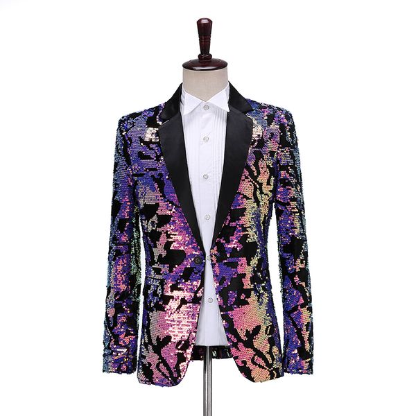 colorful sequins blazer men slim fit jacket british style handsome shiny coat nightclub party suit, White;black
colorful sequins blazer men slim fit jacket british style handsome shiny coat nightclub party suit, White;black
