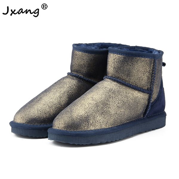 jxang new fashion women snow boots 100% genuine leather women boots warm waterproof winter ankle ing, Black
jxang new fashion women snow boots 100% genuine leather women boots warm waterproof winter ankle ing, Black