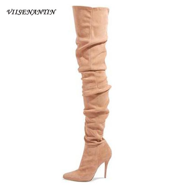 boots viisenantin 2021 winter catwalk super high-heel over the knee leather velvet stiletto elastic stockings stovepipe, Black
boots viisenantin 2021 winter catwalk super high-heel over the knee leather velvet stiletto elastic stockings stovepipe, Black