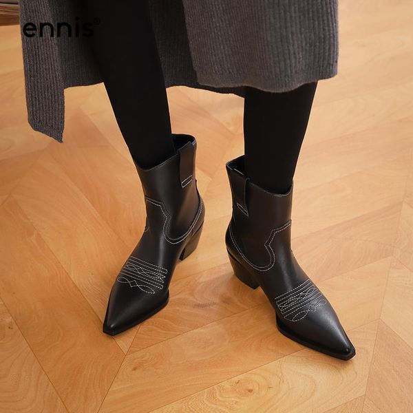 ennis new designer pointed toe western boots women boots genuine leather square heel black white snake autumn shoes a0011
ennis new designer pointed toe western boots women boots genuine leather square heel black white snake autumn shoes a0011