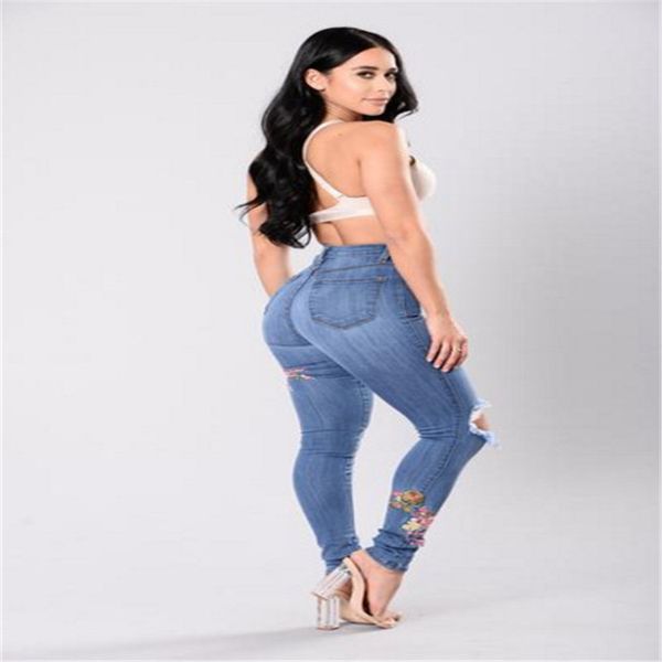 spring new fashion embroidery women's jeans high waist large size women's trousers hole slim slim female blue jeans
spring new fashion embroidery women's jeans high waist large size women's trousers hole slim slim female blue jeans