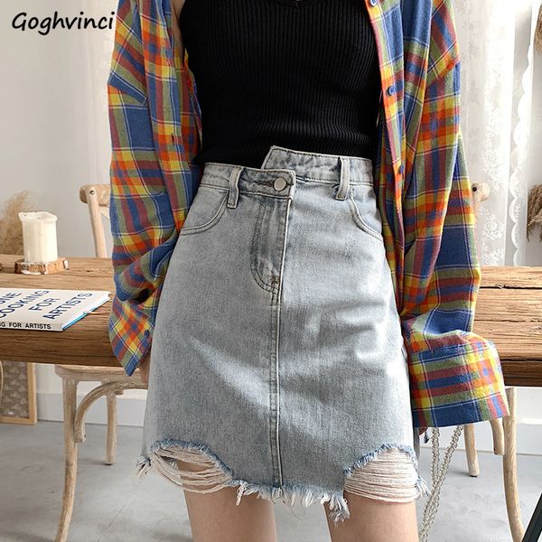 skirts women irregular denim holes ripped summer simple high waist womens mini skirt hip-hop fashion all-match ulzzang, Black
skirts women irregular denim holes ripped summer simple high waist womens mini skirt hip-hop fashion all-match ulzzang, Black