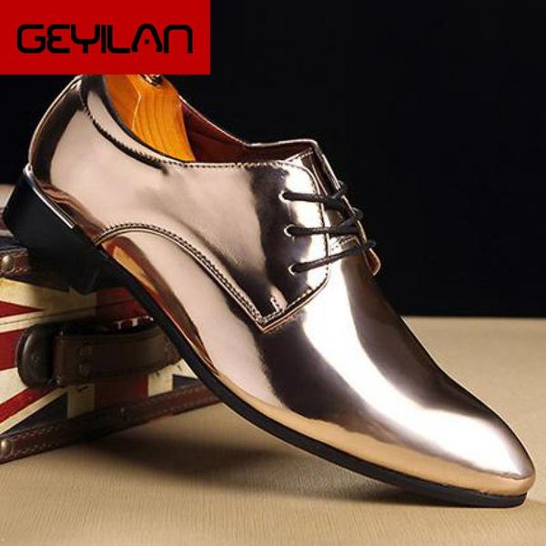 37~48 plus size red gold patent leather lace up derby shoes men pointed toe dress weddings shoes classic italian men formal shoe, Black
37~48 plus size red gold patent leather lace up derby shoes men pointed toe dress weddings shoes classic italian men formal shoe, Black