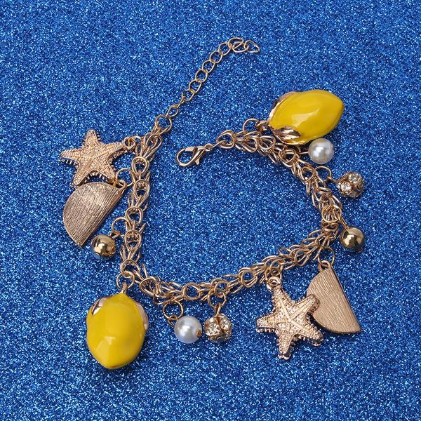 fashion starfish bracelet pendant lemon fruit style bracelet women bracelets women korean beach bracelets gift, Golden;silver
fashion starfish bracelet pendant lemon fruit style bracelet women bracelets women korean beach bracelets gift, Golden;silver