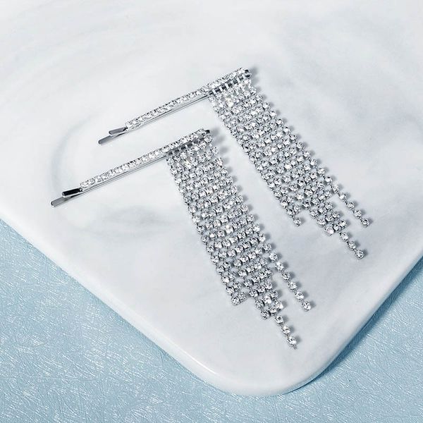 getnoivas fashion silver color rhinestone tassels hair grips girl elegant traceles bang hairpin women hair clips jewelry sl, Golden;silver 
getnoivas fashion silver color rhinestone tassels hair grips girl elegant traceles bang hairpin women hair clips jewelry sl, Golden;silver