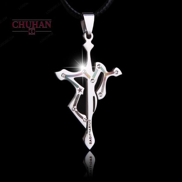 chuhan new fashion constellation necklace classic male sagittarius stainless steel necklace cross pendant c230, Silver
chuhan new fashion constellation necklace classic male sagittarius stainless steel necklace cross pendant c230, Silver