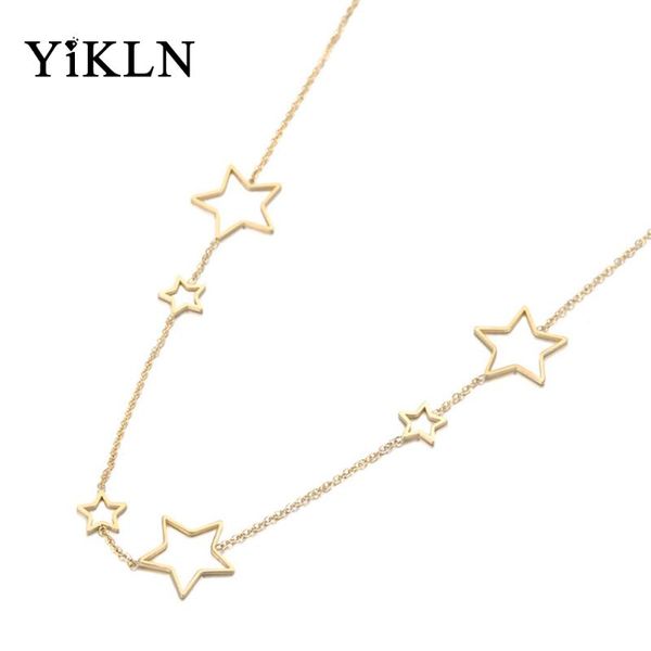 yikln bohemia design stainless steel hollow star choker necklaces jewelry rose gold chain pendant necklace for women yn19121, Silver
yikln bohemia design stainless steel hollow star choker necklaces jewelry rose gold chain pendant necklace for women yn19121, Silver