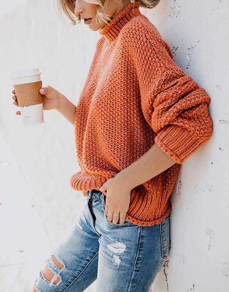 20fw autumn and winter new sweater european and american women's thick thread high neck pullover sweater women, White;black
20fw autumn and winter new sweater european and american women's thick thread high neck pullover sweater women, White;black
