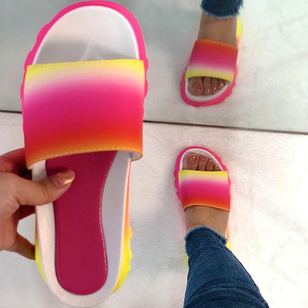 женская радуга слайды женщины красочные тапочки gradient тапочки мода open toe клин платформы покрытием 2020, Black
женская радуга слайды женщины красочные тапочки gradient тапочки мода open toe клин платформы покрытием 2020, Black
