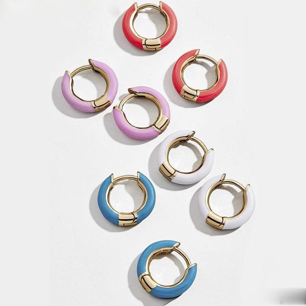 New Design Enameled Cooper Mini Hoop Earrings Summer Popular Candy Color Cute Circle Earring Cuffs for Women Lady Girls Summer Jewelry
New Design Enameled Cooper Mini Hoop Earrings Summer Popular Candy Color Cute Circle Earring Cuffs for Women Lady Girls Summer Jewelry
