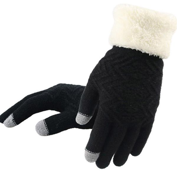 five fingers gloves winter touch screen plus velvet thickening ladies riding outdoor warm knitted c1, Blue;gray
five fingers gloves winter touch screen plus velvet thickening ladies riding outdoor warm knitted c1, Blue;gray