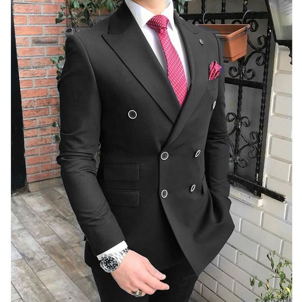 double breasted men suits black groom tuxedos peak lapel groomsmen wedding/prom man 2 pieces ( jacket + pants +tie ) l573, Black;gray
double breasted men suits black groom tuxedos peak lapel groomsmen wedding/prom man 2 pieces ( jacket + pants +tie ) l573, Black;gray