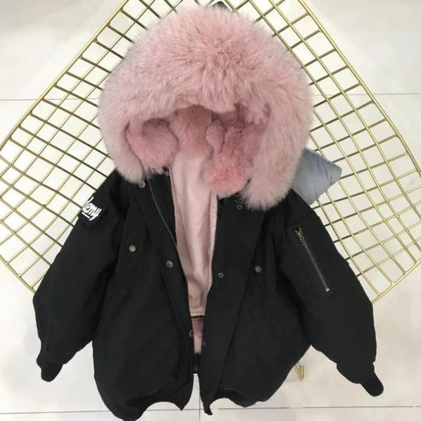 children real rex fur lining coat natural fur collar hooded outerwear warm parka modis jacket for cold winter y2069, Blue;gray
children real rex fur lining coat natural fur collar hooded outerwear warm parka modis jacket for cold winter y2069, Blue;gray