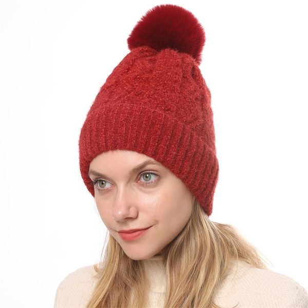 duojiaoyan women fall winter hat hair accessories fashion plush knitted cap chenille soft hats big wool ball warm girls caps, Blue;gray
duojiaoyan women fall winter hat hair accessories fashion plush knitted cap chenille soft hats big wool ball warm girls caps, Blue;gray