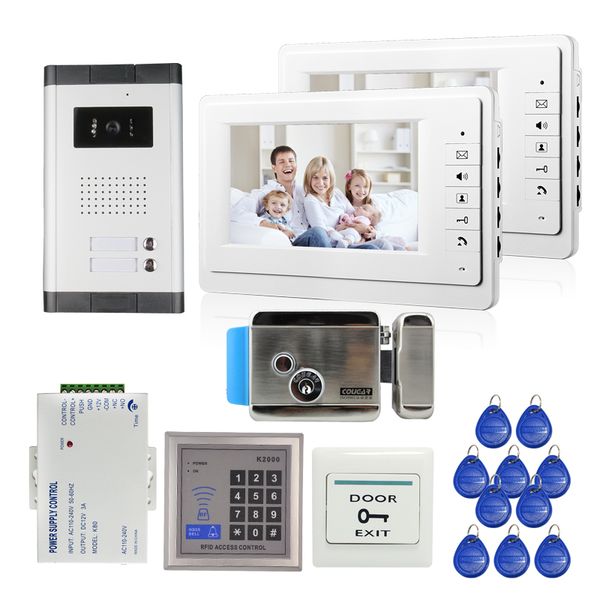 video door phones 7'' monitor phone intercom system night vision camera doorbell rfid access control unlock for 2 3 apartments fam
video door phones 7'' monitor phone intercom system night vision camera doorbell rfid access control unlock for 2 3 apartments fam