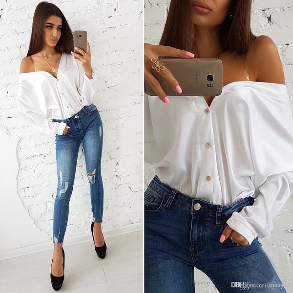 2020 work wear blouse plus size long sleeve v-neck formal elegant ladies shirts 2019 spring summer office, White
2020 work wear blouse plus size long sleeve v-neck formal elegant ladies shirts 2019 spring summer office, White