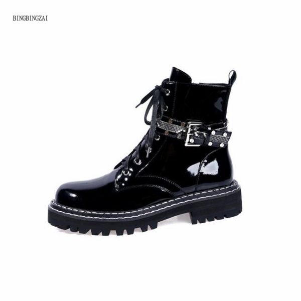 new style genuine leather women's boots short boots shoes woman martin 4cm square heel 34-41 42 bbzai, Black
new style genuine leather women's boots short boots shoes woman martin 4cm square heel 34-41 42 bbzai, Black