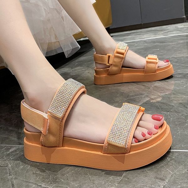 women flat sandals chunky platform summer luxury designers crystal casual shoes brand woman hook loop fashion sandal ladies 6cm, Black
women flat sandals chunky platform summer luxury designers crystal casual shoes brand woman hook loop fashion sandal ladies 6cm, Black