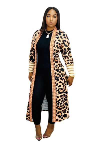 womens coat fashion leopard pattern panelled cardigan long cape casual long sleeve natural color cape woman clothes, Black
womens coat fashion leopard pattern panelled cardigan long cape casual long sleeve natural color cape woman clothes, Black