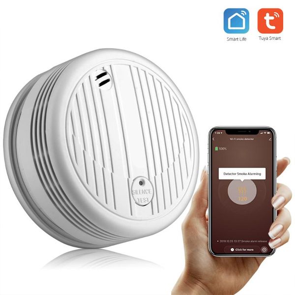 wifi smoke detector smart fire alarm sensor wireless security system smart life tuya app for home kitchen/store/l/factory, Black;white
wifi smoke detector smart fire alarm sensor wireless security system smart life tuya app for home kitchen/store/l/factory, Black;white