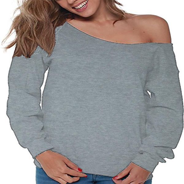 2018 autumn and winter fashion women's shoulder strap long sleeve solid color sweater off shoulder top, Black
2018 autumn and winter fashion women's shoulder strap long sleeve solid color sweater off shoulder top, Black