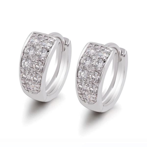 elegant white hoop earrings for women fashion jewelry white gold plated cubic zircon good quality, Golden;silver
elegant white hoop earrings for women fashion jewelry white gold plated cubic zircon good quality, Golden;silver