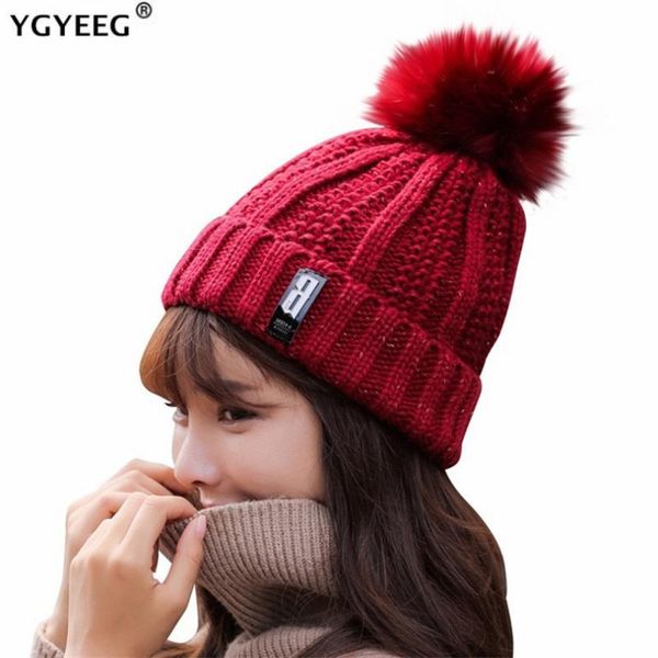ygyeeg winter beanies women girl 's winter hats crochet cap fur knitted pompons ball warm gorros thick female cap high quality, Blue;gray
ygyeeg winter beanies women girl 's winter hats crochet cap fur knitted pompons ball warm gorros thick female cap high quality, Blue;gray