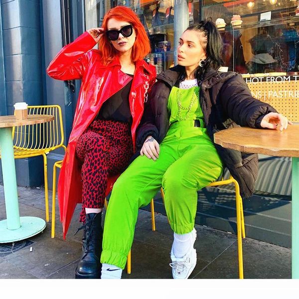 neon green buckle metal chain street overalls pants women spring autumn pockets casual jumpsuits with belt suspender trousers ljja2544, Black;white
neon green buckle metal chain street overalls pants women spring autumn pockets casual jumpsuits with belt suspender trousers ljja2544, Black;white