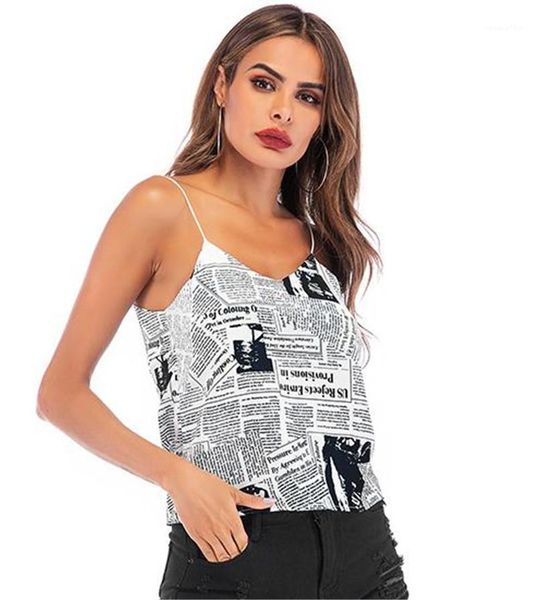 designer tshirts fashion sleeveless letter print womens camisole tees casual females clothing newspaper print womens, White
designer tshirts fashion sleeveless letter print womens camisole tees casual females clothing newspaper print womens, White