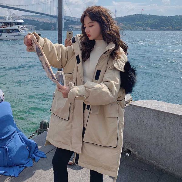 women's down & parkas winter 2021 female jacket bread hooded big pocket coat fashion thick warm loose casual oversized women m24, Black
women's down & parkas winter 2021 female jacket bread hooded big pocket coat fashion thick warm loose casual oversized women m24, Black