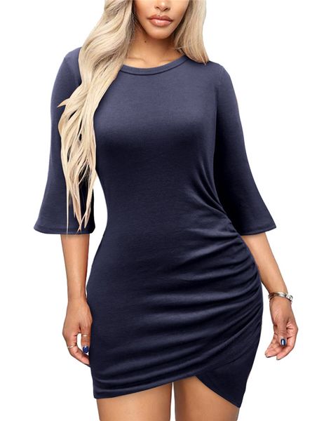 summer women dresses half sleeve crew neck solid color bodycon dresses casual female fashion style women clothes, Black;gray
summer women dresses half sleeve crew neck solid color bodycon dresses casual female fashion style women clothes, Black;gray