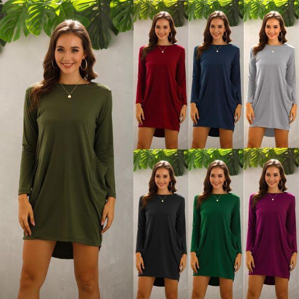 plus size women's autumn and winter loose pocket long sleeve dress women dress, Black;gray
plus size women's autumn and winter loose pocket long sleeve dress women dress, Black;gray