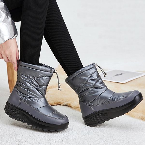 women boots 2020 fashion platform waterproof snow boots elastic band women ankle botas mujer warm winter, Black
women boots 2020 fashion platform waterproof snow boots elastic band women ankle botas mujer warm winter, Black