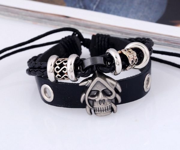 festival gift skull and women woven leather gifts for men friendship charm mens bracelets 2020 skull classic punk casual sporty, Golden;silver
festival gift skull and women woven leather gifts for men friendship charm mens bracelets 2020 skull classic punk casual sporty, Golden;silver