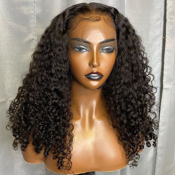 deep curly wig 150% density glueless 13x6 lace front human hair wigs pre plucked bleached knots remy brazilian, Black
deep curly wig 150% density glueless 13x6 lace front human hair wigs pre plucked bleached knots remy brazilian, Black