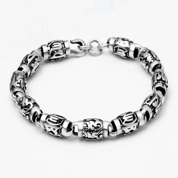 925 sterling silver buddhist heart sutra charm chain bracelet bangle gift jewelry, Black
925 sterling silver buddhist heart sutra charm chain bracelet bangle gift jewelry, Black