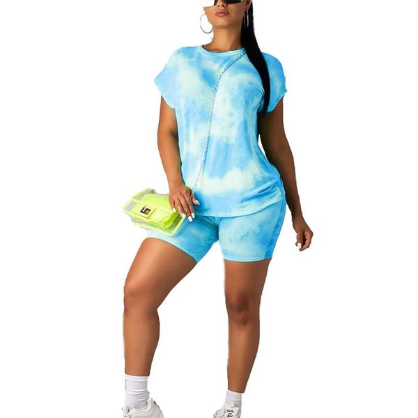 running sets women set tie-dye printed round neck short sleeve t-shirt pants two piece clothing womens suit jogging femme, Black;blue
running sets women set tie-dye printed round neck short sleeve t-shirt pants two piece clothing womens suit jogging femme, Black;blue