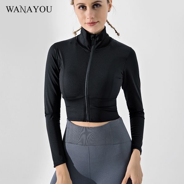 running jackets wanayou women jacket fitness quick dry long sleeve sport training yoga gym sportswear tight workout female, Black;red
running jackets wanayou women jacket fitness quick dry long sleeve sport training yoga gym sportswear tight workout female, Black;red